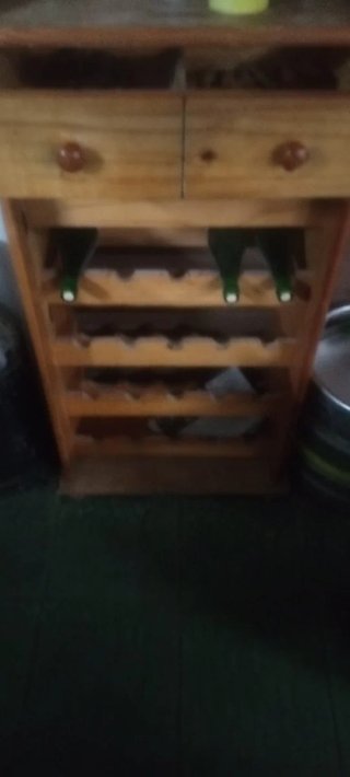 Mueble botellero 25 botellas + 2 cajones