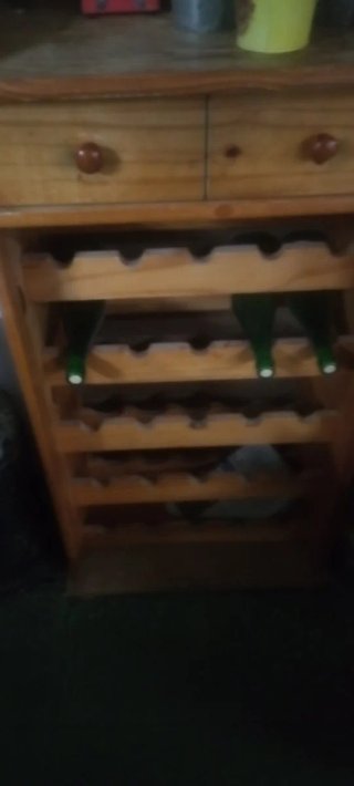 Mueble botellero 25 botellas + 2 cajones