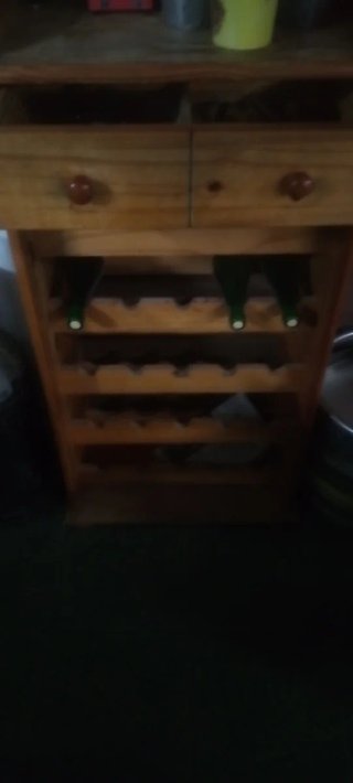 Mueble botellero 25 botellas + 2 cajones