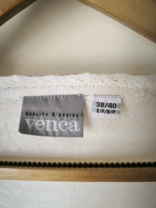 Cardigan Venca Branco Tamanho M