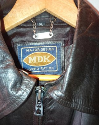 Chaqueta Cuero MDK Marrón Talla XL