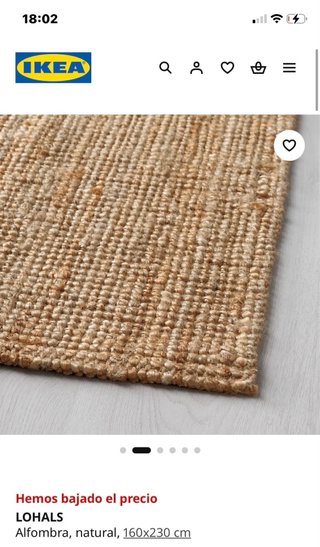 Alfombra Yute Ikea LOHALS 160x230