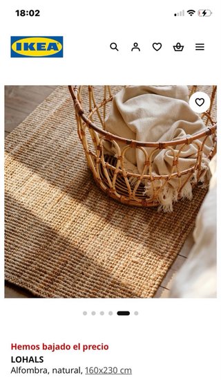 Alfombra Yute Ikea LOHALS 160x230