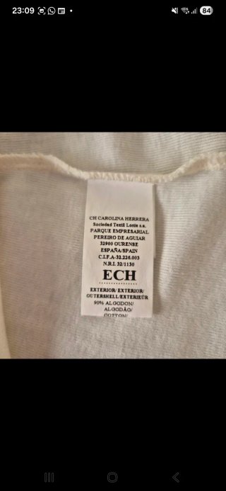 Camiseta Carolina Herrera Talla XS