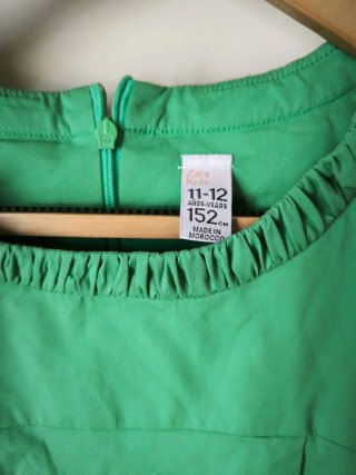 Vestido Zara verde 11/12 anos