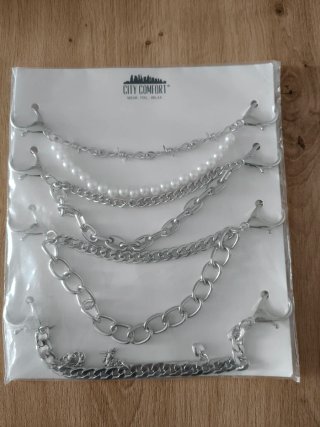 Set 5 Cadenas Punk Rock City Comfort Plata