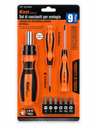 Juego 9 Destornilladores Precisión Kmt Tools