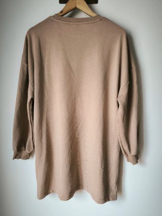 Vestido Stradivarius bege tam S
