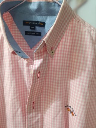 Camisa Spagnolo Rosa Cuadros Talla s