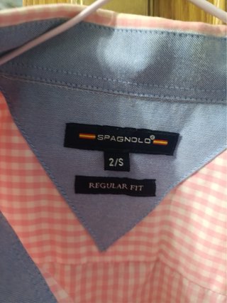 Camisa Spagnolo Rosa Cuadros Talla s