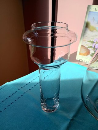 Caraffa porta ghiaccio in vetro e metallo