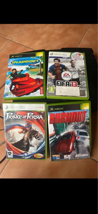 Lote 4 Juegos Xbox: FIFA 13, Prince of Persia, Bur