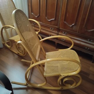 2 Mecedoras Artesanas Mimbre y Madera.