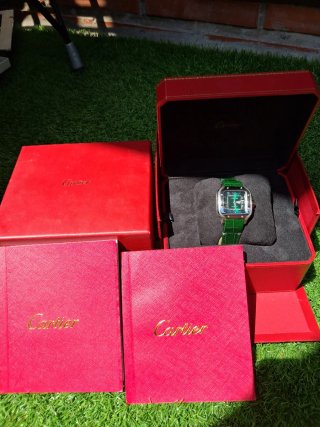 Reloj Cartier Santos Verde Nuevo