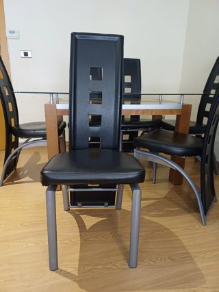 6 Sillas Comedor Negras