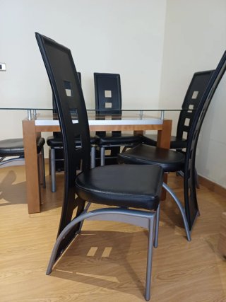 6 Sillas Comedor Negras