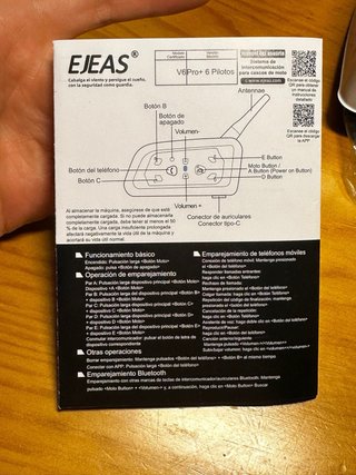 Intercomunicador EJEAS V6PRO+