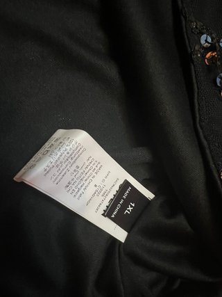 Blusa Shein lentejuelas negra dorada XL