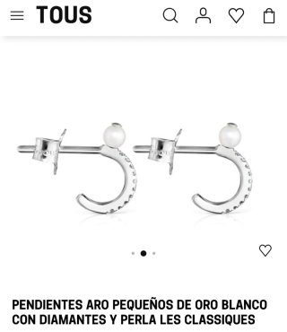 Pendientes Oro Blanco y Brillantes Tous A Estrenar