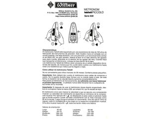 METRÓNOMO WITTNER, MOD. 836   25 €