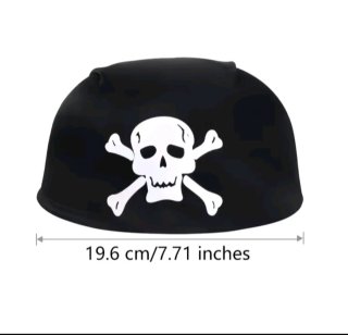 Gorro pirata calavera negro