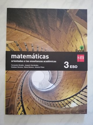 Libro Matemáticas 3 ESO, SM Savia