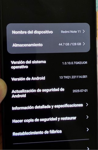 Xiaomi Redmi 11 Negro