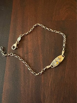 Bracciale vintage argento con ferro di cavallo