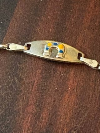 Bracciale vintage argento con ferro di cavallo