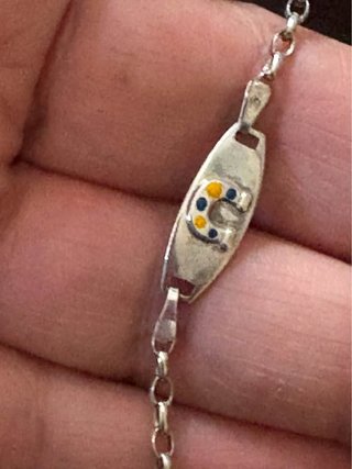 Bracciale vintage argento con ferro di cavallo