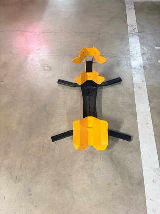 Soporte Rueda Moto Parking Rackosport Amarillo