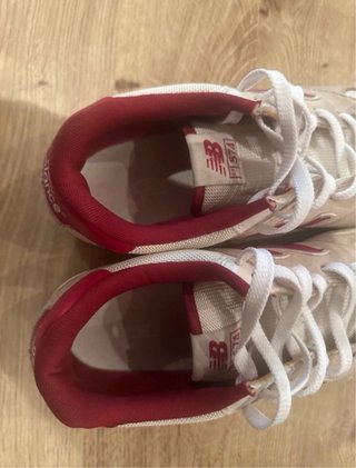 New Balance 574 Blanco Rojo Talla 44.5