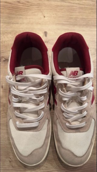 New Balance 574 Blanco Rojo Talla 44.5