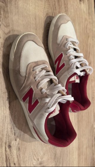 New Balance 574 Blanco Rojo Talla 44.5