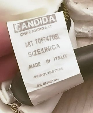 Top in pizzo floreale molto raffinato- CANDIDA