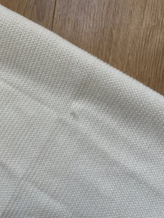 Manta bebé blanco roto con encaje. Nuevo.