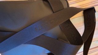 Bandolera Lacoste Piel Negra Hombre