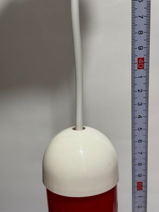 Lampada Space Age Vetro Opalino Anni 60/70