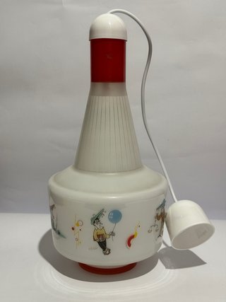 Lampada Space Age Vetro Opalino Anni 60/70