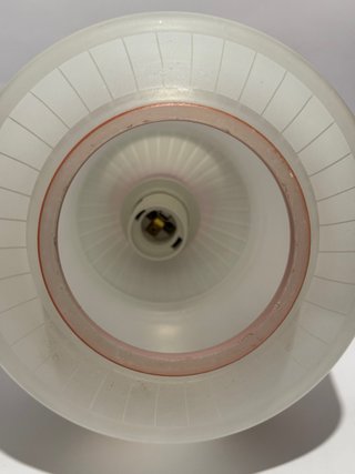 Lampada Space Age Vetro Opalino Anni 60/70
