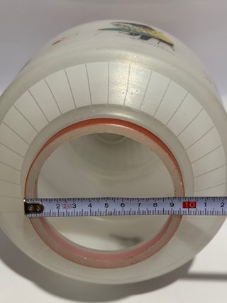 Lampada Space Age Vetro Opalino Anni 60/70