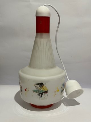 Lampada Space Age Vetro Opalino Anni 60/70