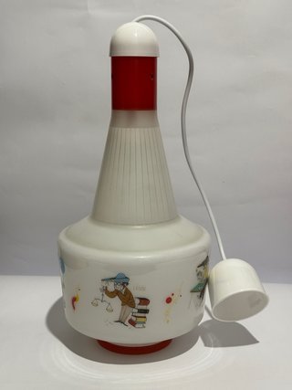 Lampada Space Age Vetro Opalino Anni 60/70