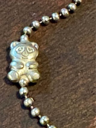 Bracciale palline con panda in argento