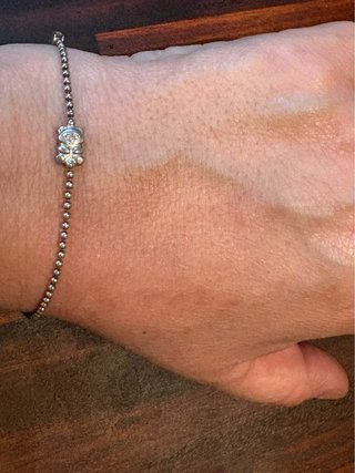 Bracciale palline con panda in argento