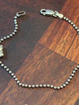 Bracciale palline con panda in argento