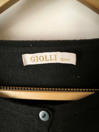 Cardigan Giolli Preto Tamanho S/M