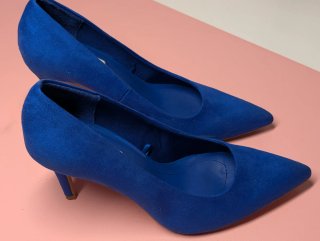 Zapatos de tacón azul