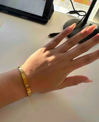 Pulsera Cartier Oro con Tornillos y Diamantes