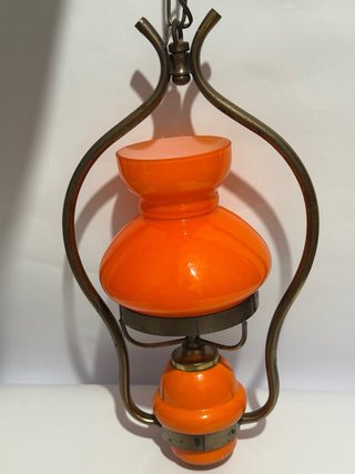 Lampada Space Age Arancione Vintage Anni '70